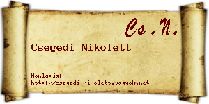 Csegedi Nikolett névjegykártya