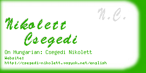 nikolett csegedi business card